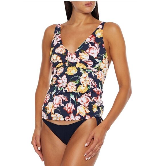 Jets Australia By Jessika Allen Woman Galleria Crossover Floral-Print Bikini Top - Picture 1 of 11